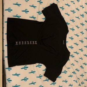 Black corset tee